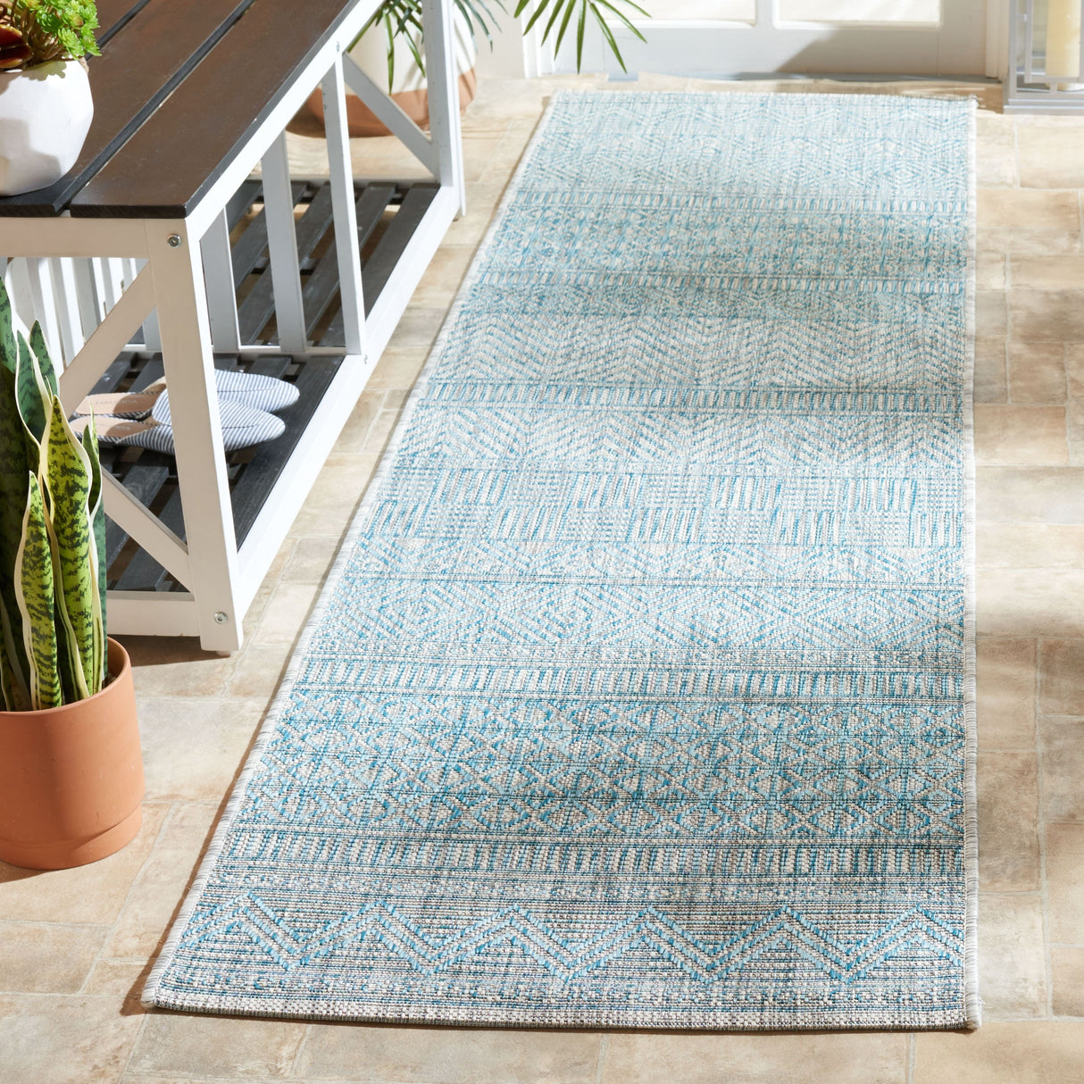 SAFAVIEH Courtyard Rozenn Indoor/ Outdoor Waterproof Patio Backyard Rug