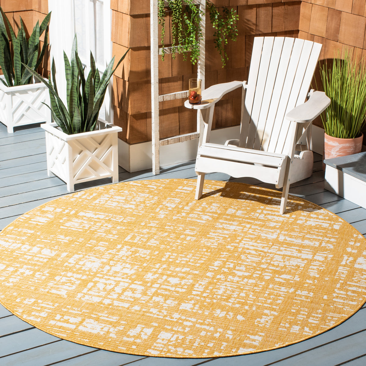 SAFAVIEH Courtyard Rufine Crosshatch Indoor/ Outdoor Waterproof Rug