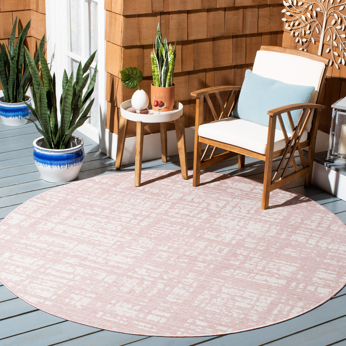 SAFAVIEH Courtyard Rufine Crosshatch Indoor/ Outdoor Waterproof Rug