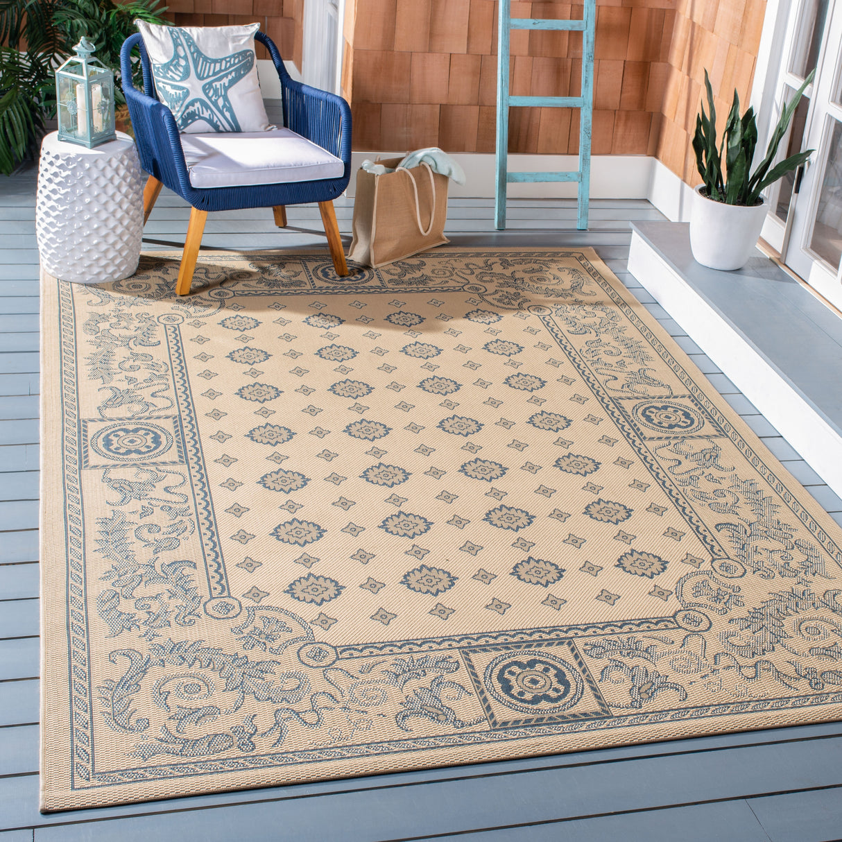 SAFAVIEH Courtyard Steve Indoor/ Outdoor Waterproof Patio Backyard Rug