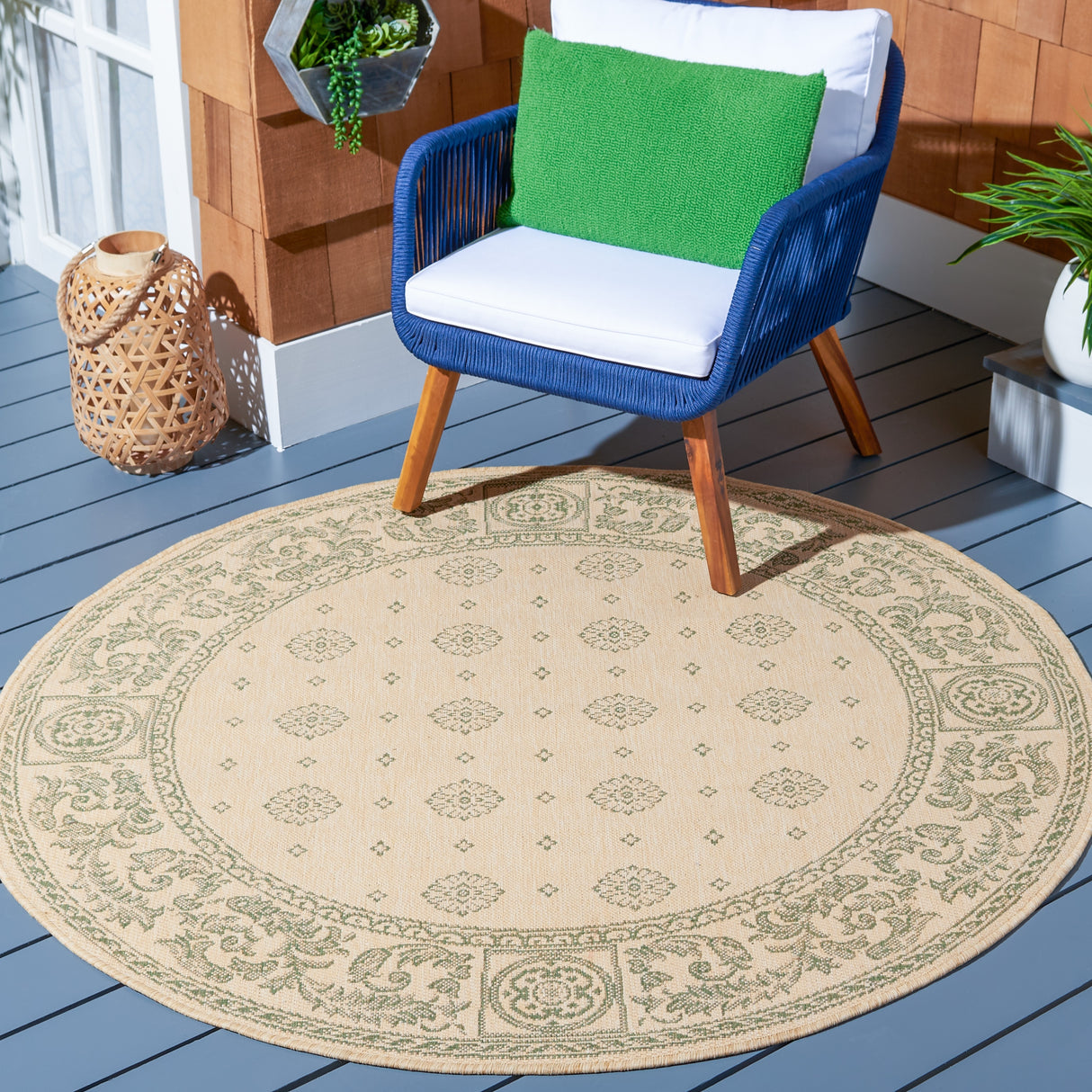 SAFAVIEH Courtyard Steve Indoor/ Outdoor Waterproof Patio Backyard Rug