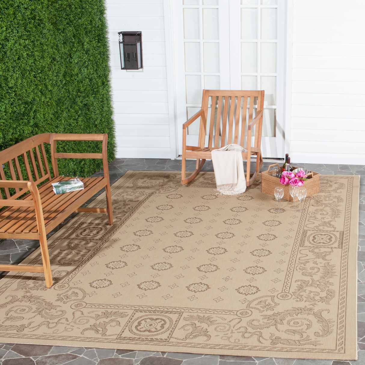 SAFAVIEH Courtyard Steve Indoor/ Outdoor Waterproof Patio Backyard Rug