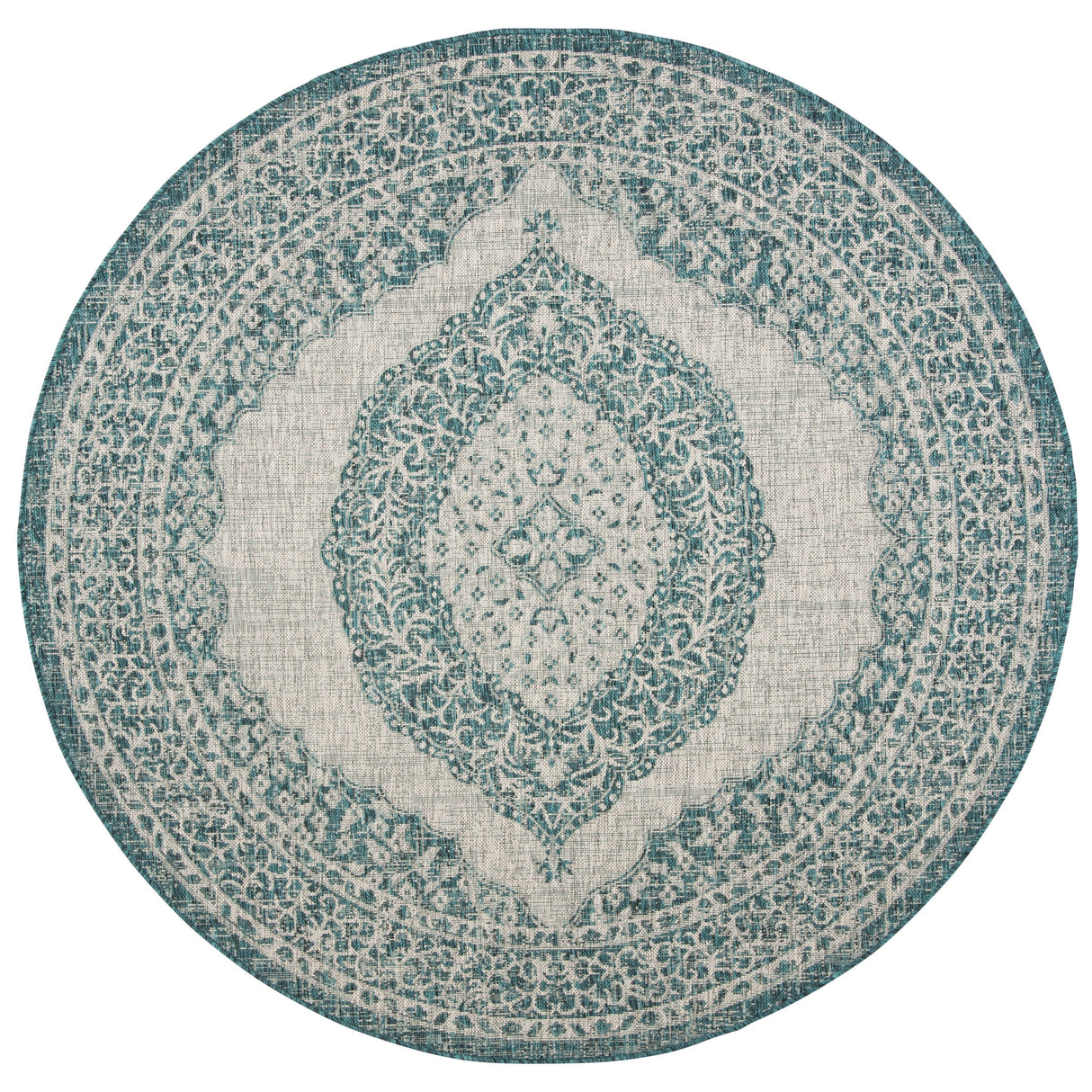 SAFAVIEH Courtyard Thoma Medallion Indoor/ Outdoor Waterproof Patio Backyard Rug