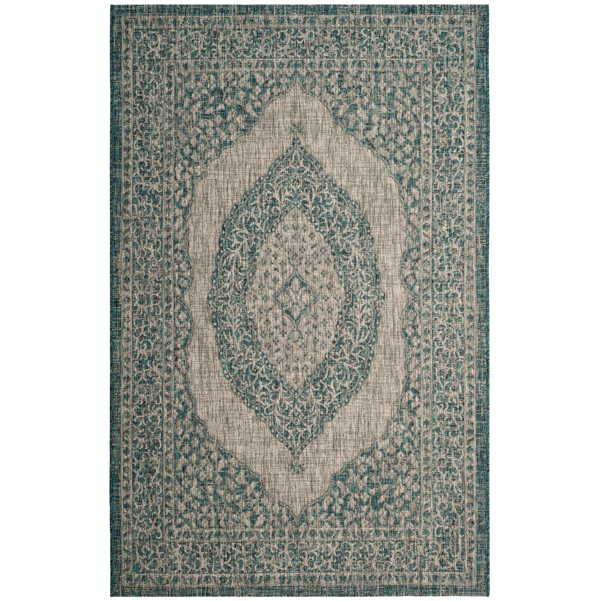 SAFAVIEH Courtyard Thoma Medallion Indoor/ Outdoor Waterproof Patio Backyard Rug