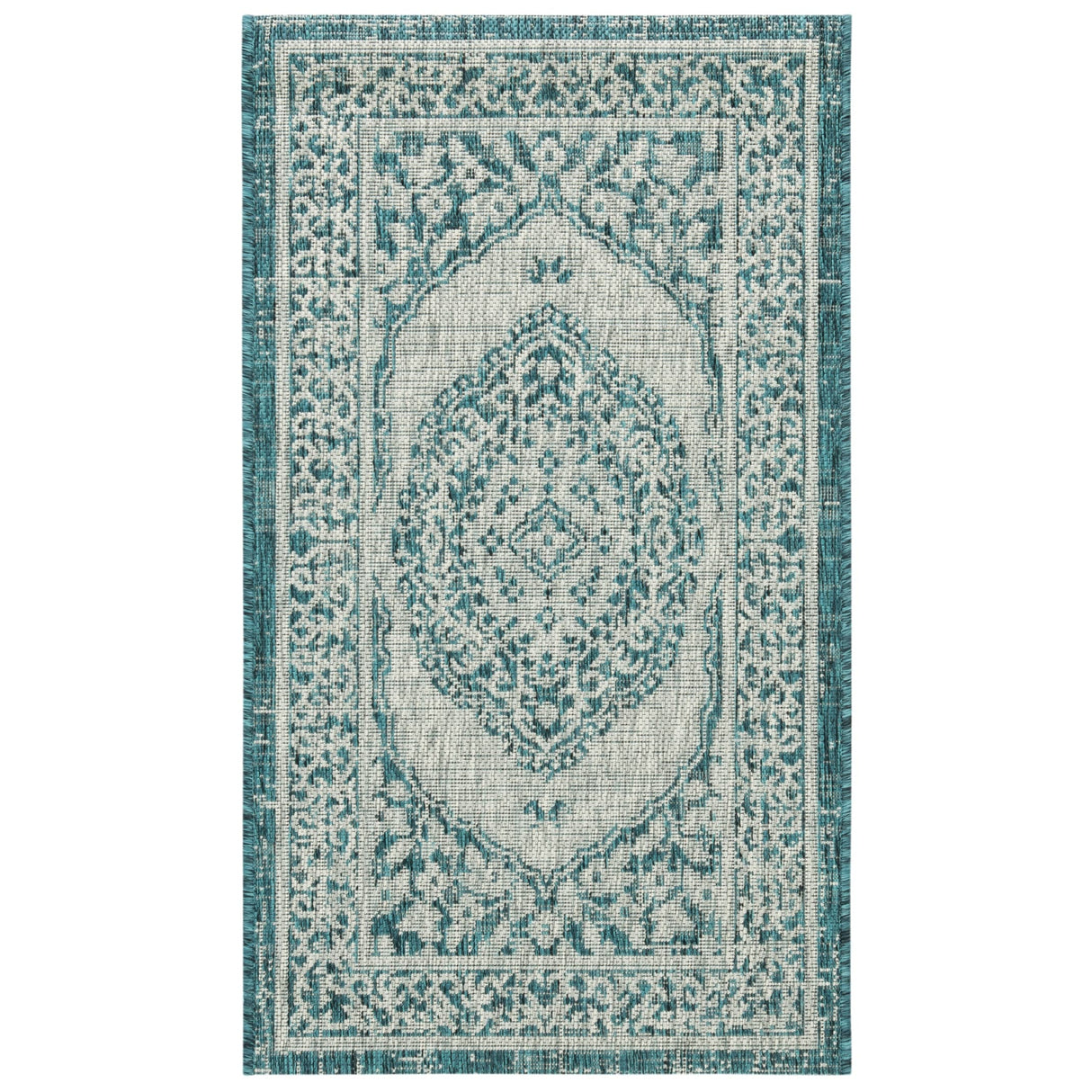 SAFAVIEH Courtyard Thoma Medallion Indoor/ Outdoor Waterproof Patio Backyard Rug