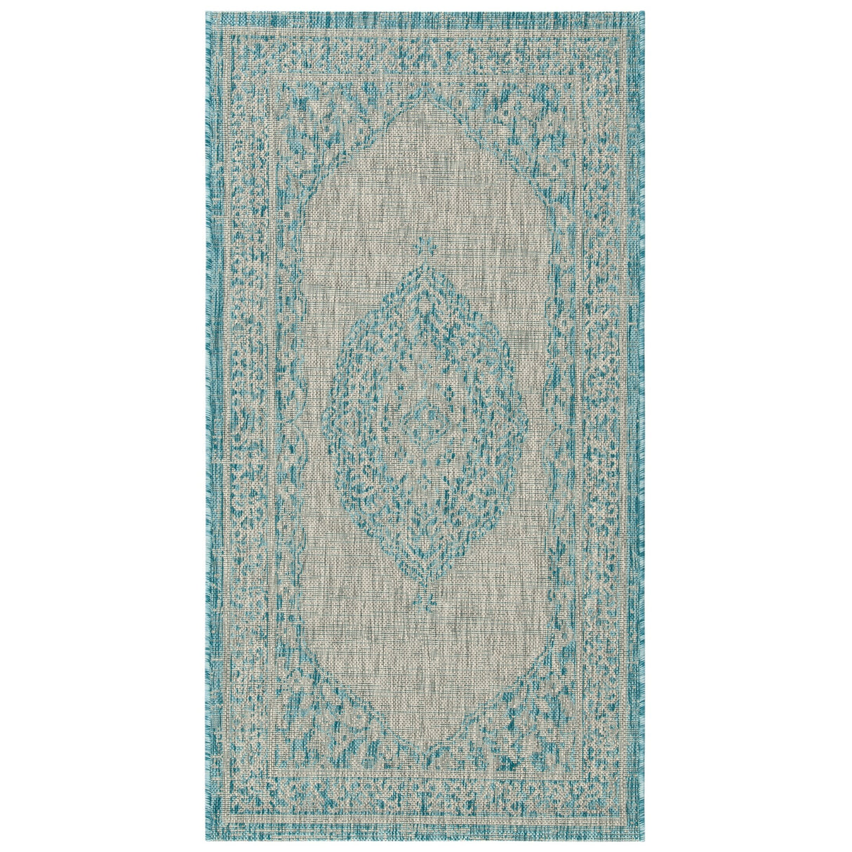 SAFAVIEH Courtyard Thoma Medallion Indoor/ Outdoor Waterproof Patio Backyard Rug