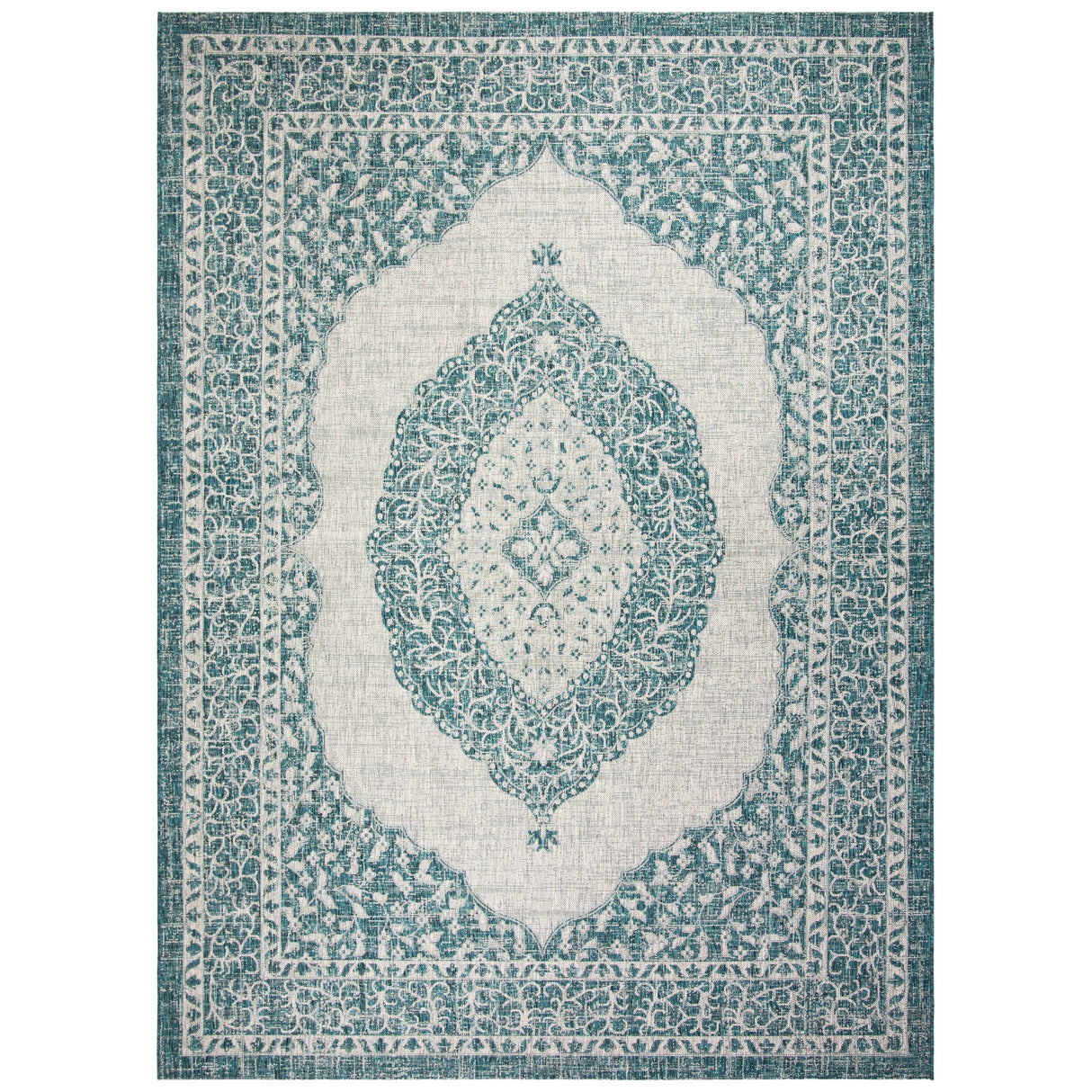 SAFAVIEH Courtyard Thoma Medallion Indoor/ Outdoor Waterproof Patio Backyard Rug