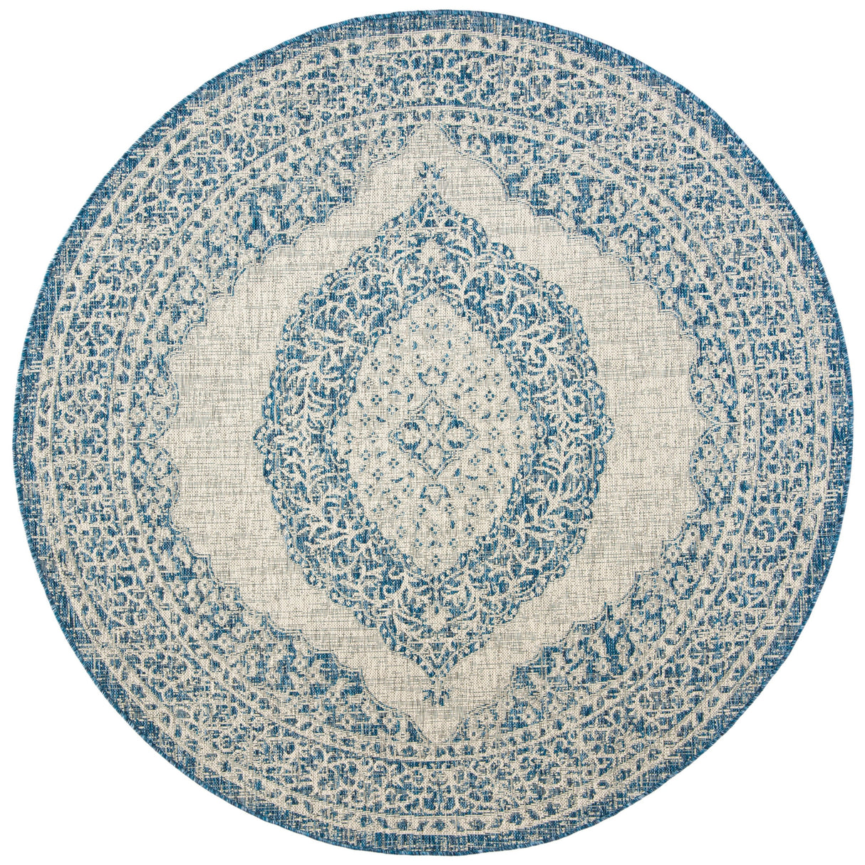 SAFAVIEH Courtyard Thoma Medallion Indoor/ Outdoor Waterproof Patio Backyard Rug