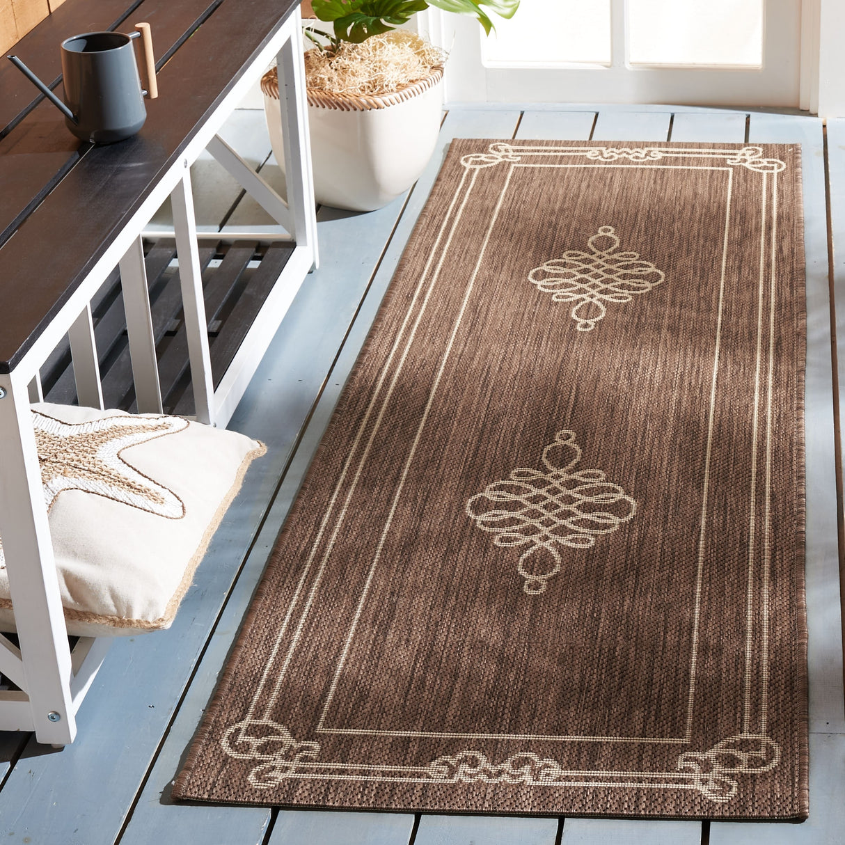 SAFAVIEH Courtyard Vasudha Indoor/ Outdoor Waterproof Patio Backyard Rug