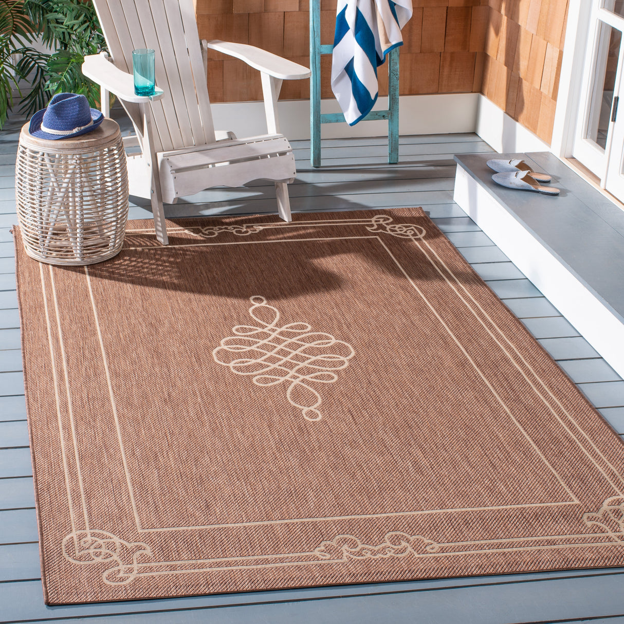 SAFAVIEH Courtyard Vasudha Indoor/ Outdoor Waterproof Patio Backyard Rug