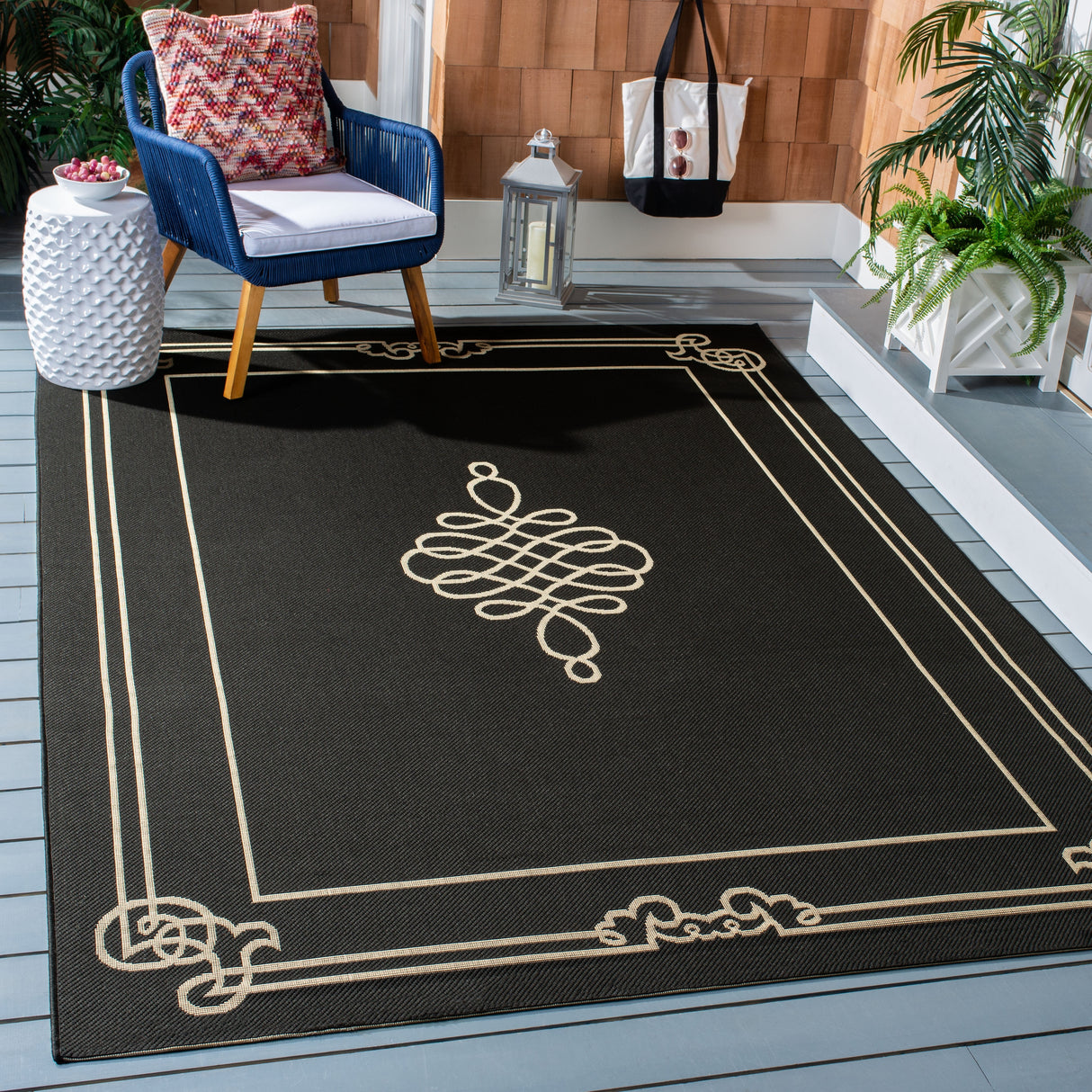 SAFAVIEH Courtyard Vasudha Indoor/ Outdoor Waterproof Patio Backyard Rug