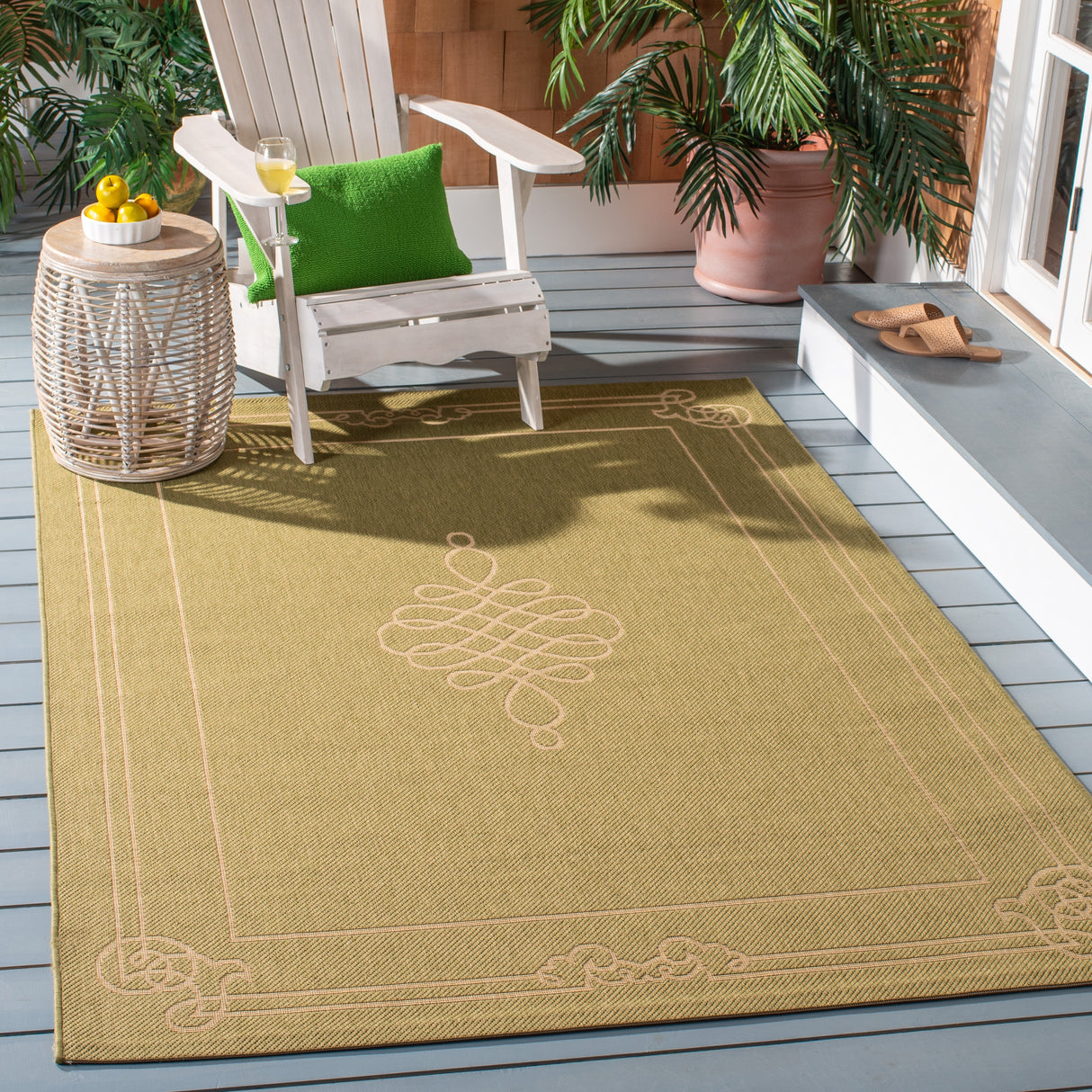 SAFAVIEH Courtyard Vasudha Indoor/ Outdoor Waterproof Patio Backyard Rug