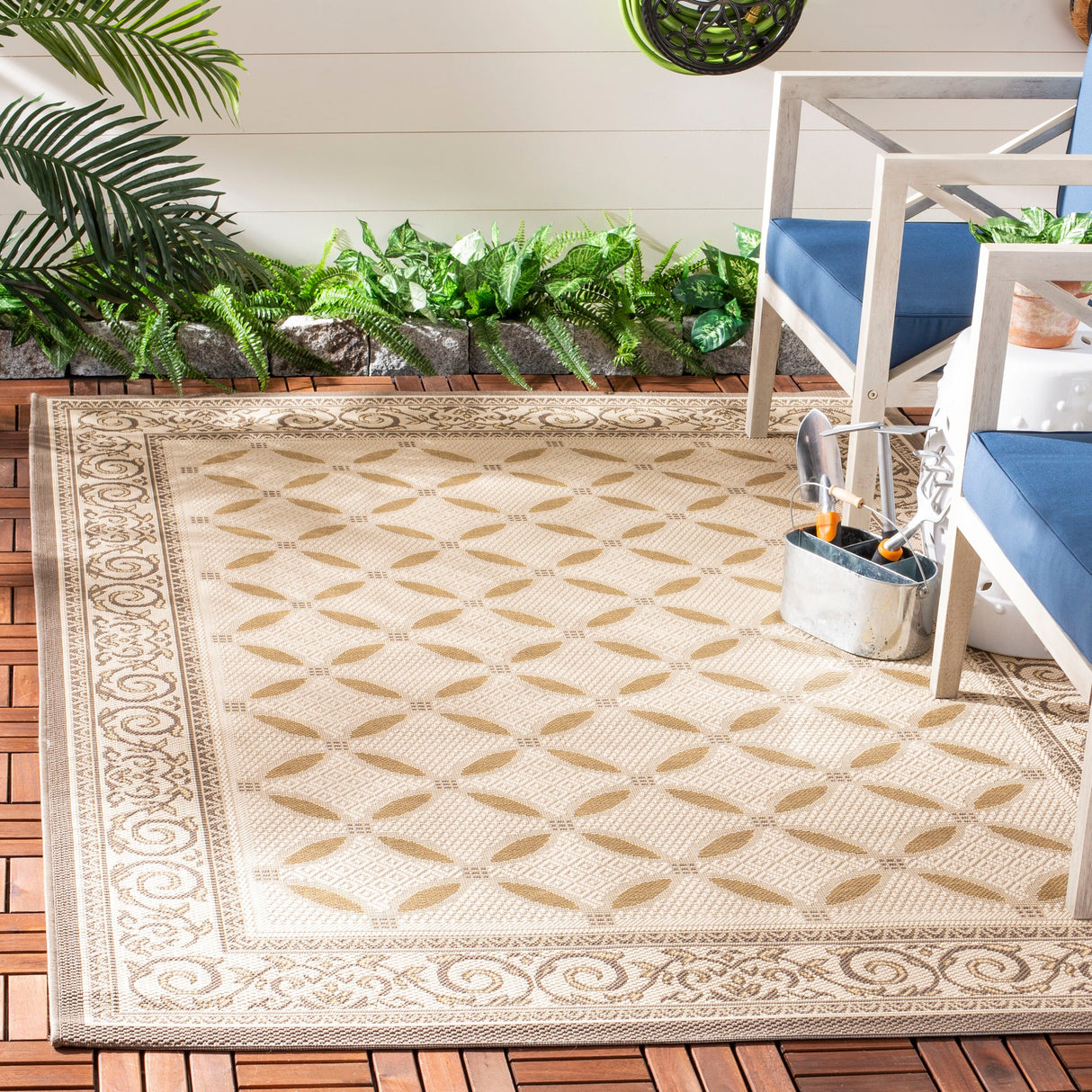 SAFAVIEH Courtyard Zennur Indoor/ Outdoor Waterproof Patio Backyard Rug