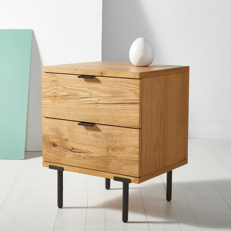 SAFAVIEH Couture Aimi 2-Drawer Wood Nightstand