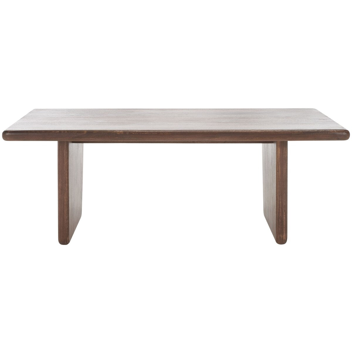 SAFAVIEH Couture Ajrie Walnut Wood Coffee Table - 44" W x 26" D x 16" H - 44Wx26Dx16H