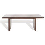 SAFAVIEH Couture Ajrie Walnut Wood Coffee Table - 44" W x 26" D x 16" H - 44Wx26Dx16H