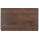 SAFAVIEH Couture Ajrie Walnut Wood Coffee Table - 44" W x 26" D x 16" H - 44Wx26Dx16H