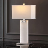 SAFAVIEH Couture Aleksa Alabaster Table Lamp - 15 In W x 10 In D x 30 In H - 15Wx10Dx30H