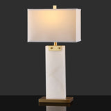 SAFAVIEH Couture Aleksa Alabaster Table Lamp - 15 In W x 10 In D x 30 In H - 15Wx10Dx30H