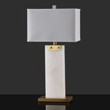 SAFAVIEH Couture Aleksa Alabaster Table Lamp - 15 In W x 10 In D x 30 In H - 15Wx10Dx30H