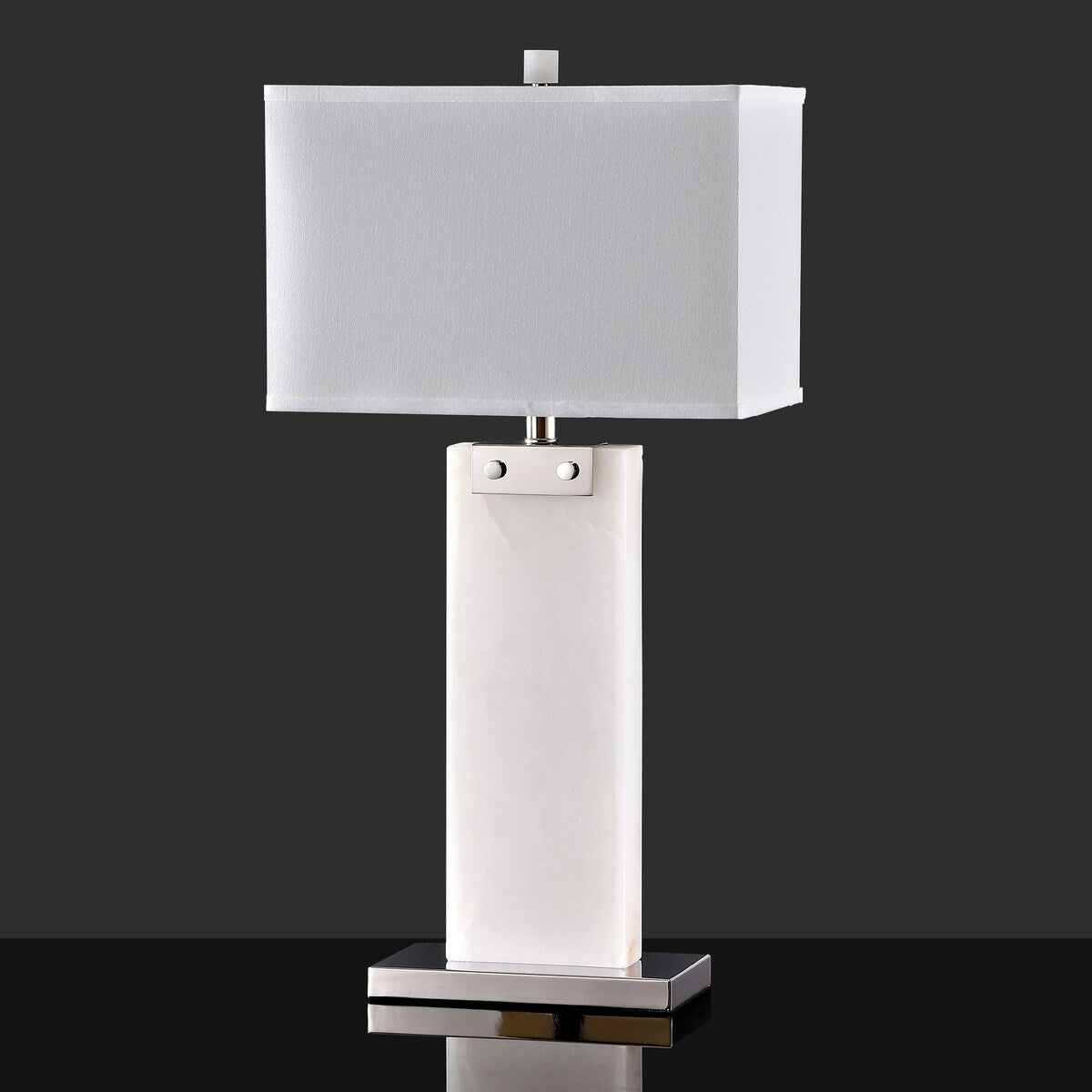 SAFAVIEH Couture Aleksa Alabaster Table Lamp - 15 In W x 10 In D x 30 In H - 15Wx10Dx30H