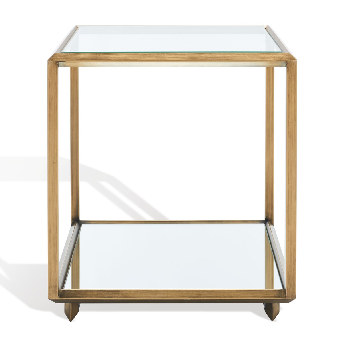 SAFAVIEH Couture Almut Mirrored Accent Table - 18 In W x 18 In D x 20 In H - 18Wx18Dx20H