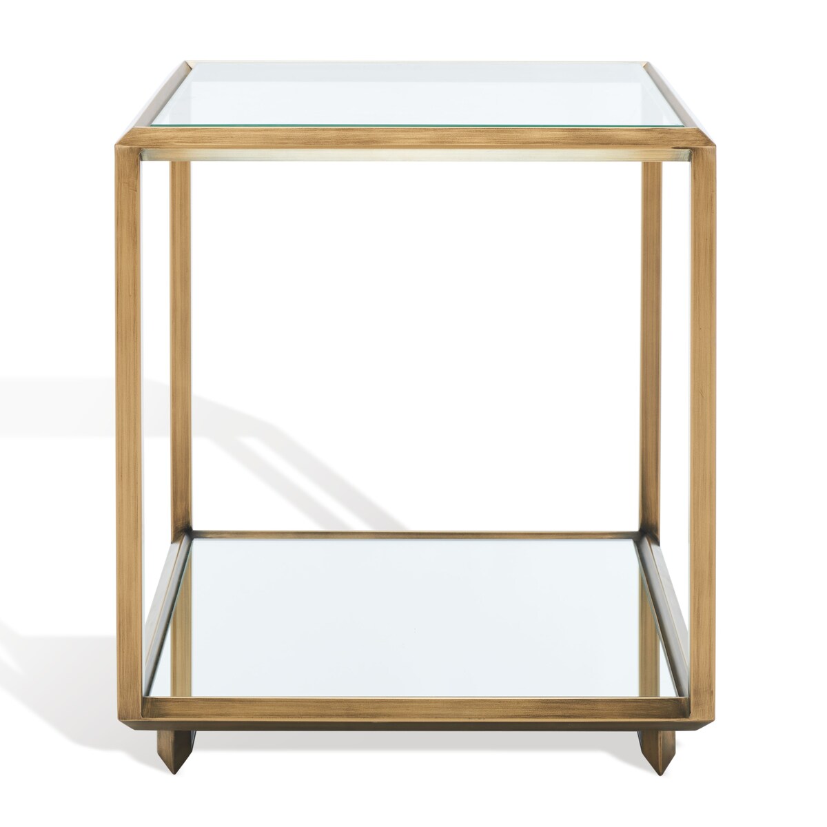 SAFAVIEH Couture Almut Mirrored Accent Table - 18 In W x 18 In D x 20 In H - 18Wx18Dx20H