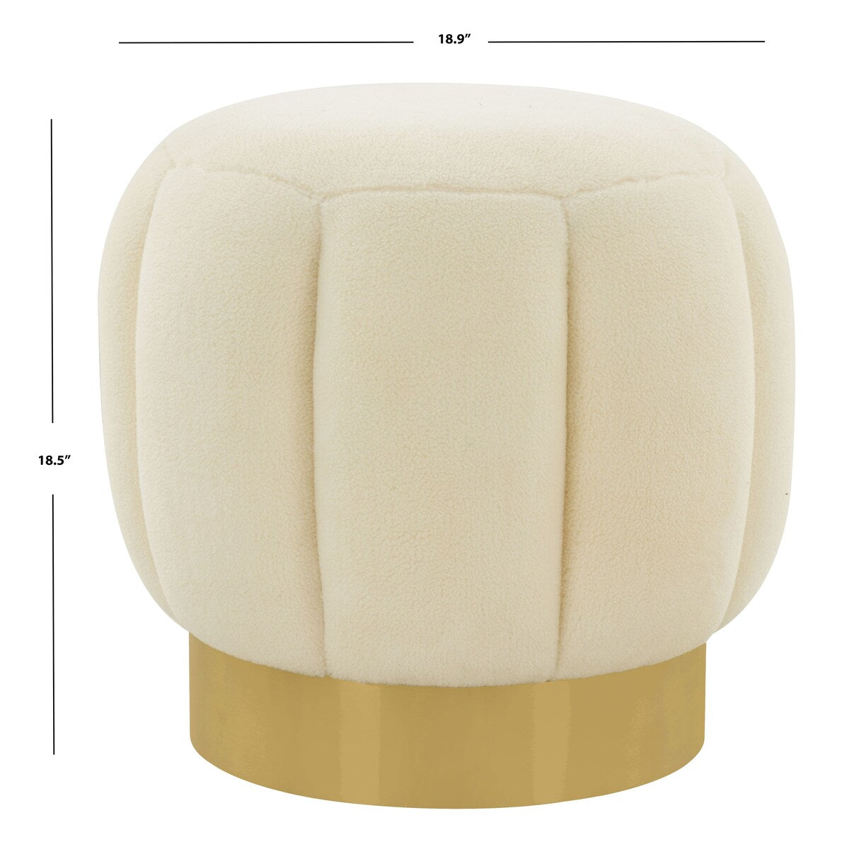 SAFAVIEH Couture Altje Channel Tufted Ottoman