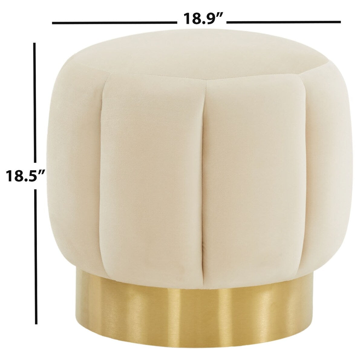 SAFAVIEH Couture Altje Channel Tufted Ottoman