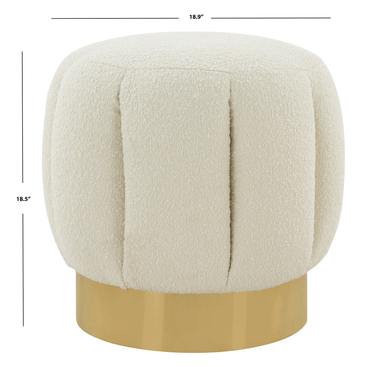 SAFAVIEH Couture Altje Channel Tufted Ottoman