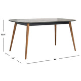 SAFAVIEH Couture Amzie Mid-Century Dining Table - 40" W x 16" L x 32.8" H - 64Wx36Dx30H