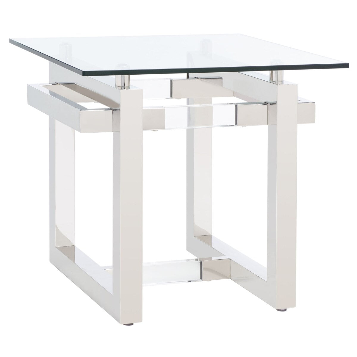 SAFAVIEH Couture Anatoliya Acrylic Accent Table - 24 In W x 24 In D x 22 In H - 24Wx24Dx22H