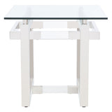 SAFAVIEH Couture Anatoliya Acrylic Accent Table - 24 In W x 24 In D x 22 In H - 24Wx24Dx22H