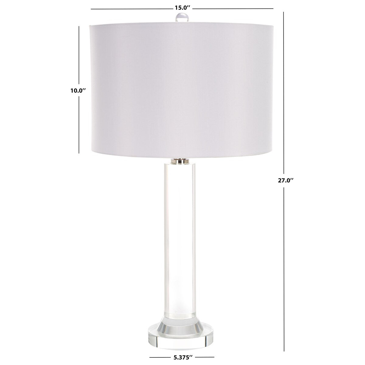 SAFAVIEH Couture Angele 28" Crystal Table Lamp - 15" W x 15" D x 28" H - 15Wx15Dx28H