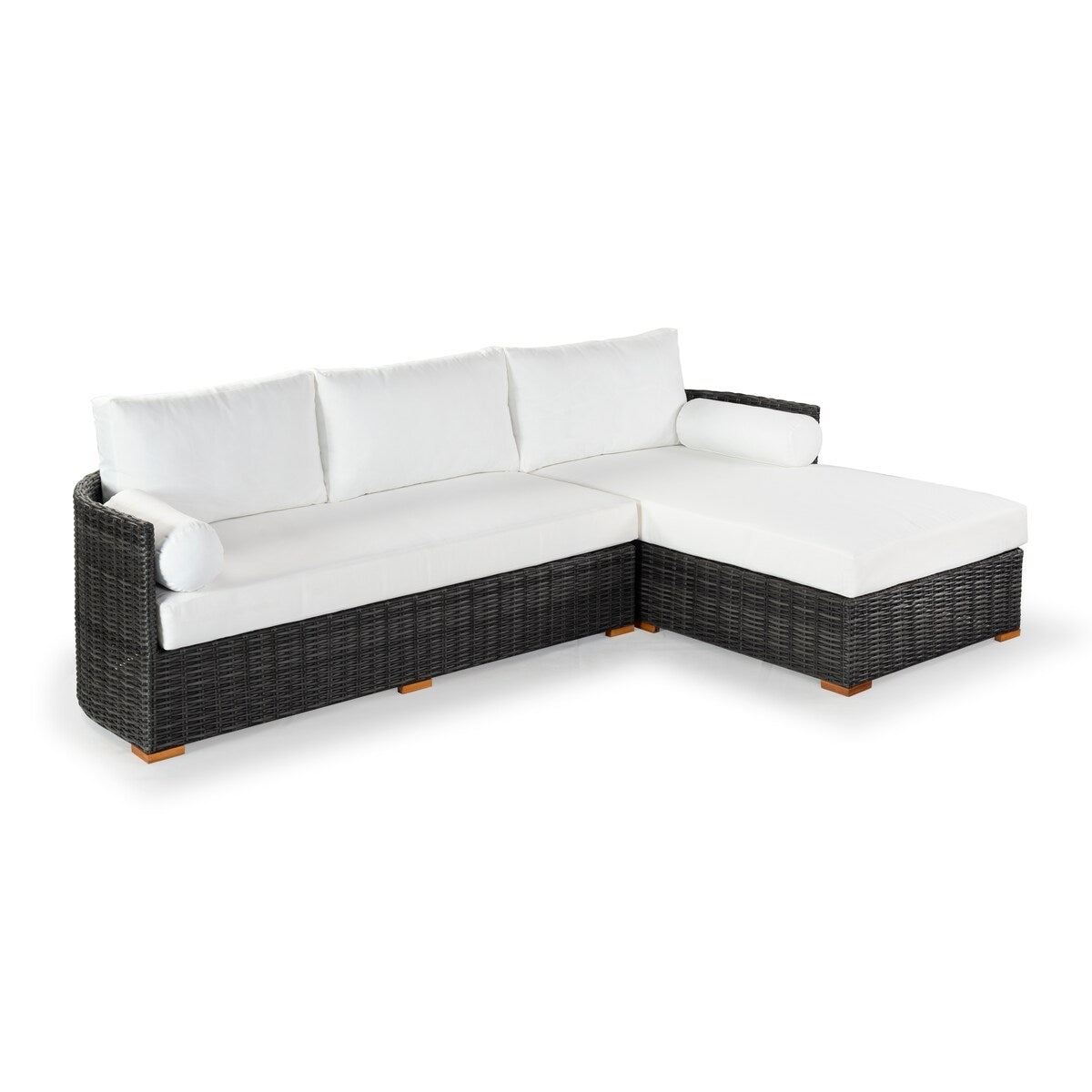 SAFAVIEH Couture Anguilla Wicker Chaise Sofa - 100Wx66Dx26H