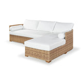 SAFAVIEH Couture Anguilla Wicker Chaise Sofa - 100Wx66Dx26H