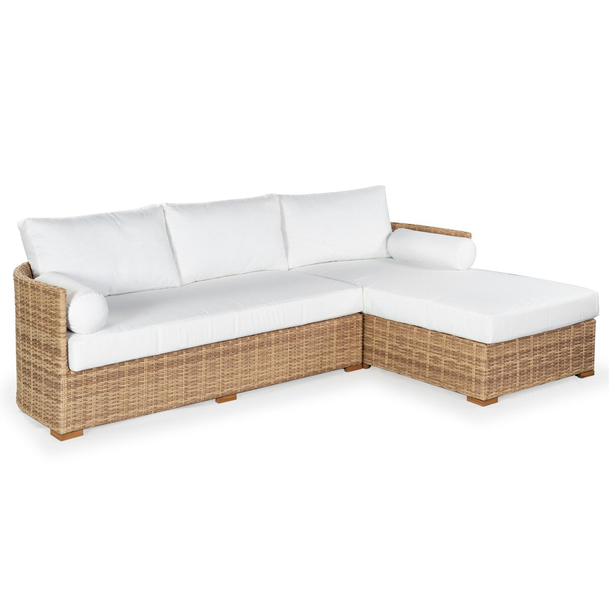 SAFAVIEH Couture Anguilla Wicker Chaise Sofa - 100Wx66Dx26H