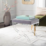 SAFAVIEH Couture Annemarije Acrylic Ottoman- Clear