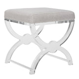 SAFAVIEH Couture Annemarije Acrylic Ottoman- Clear