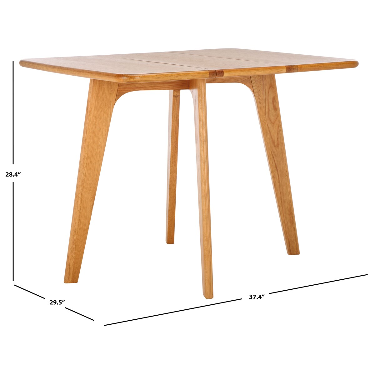 SAFAVIEH Couture Annliese Natural Gateleg Dining Table - 37" W x 30" D x 28" H - 37Wx30Dx28H