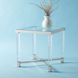 SAFAVIEH Couture Antina Acrylic End Table - 23.6" W x 23.6" L x 23.6" H - 24Wx24Dx24H