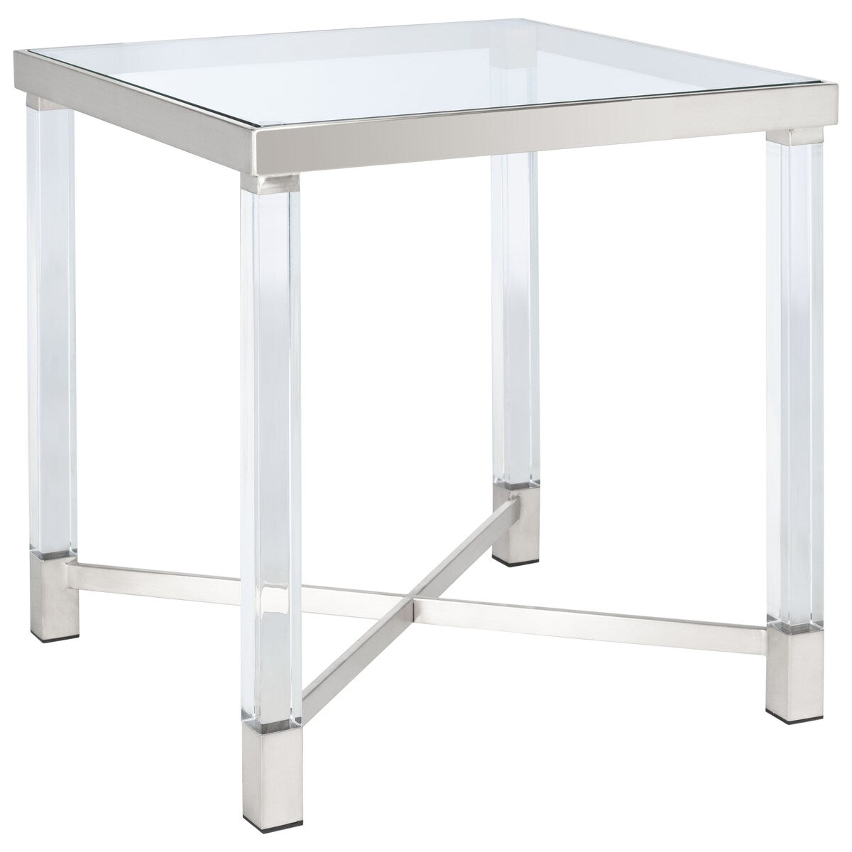 SAFAVIEH Couture Antina Acrylic End Table - 23.6" W x 23.6" L x 23.6" H - 24Wx24Dx24H