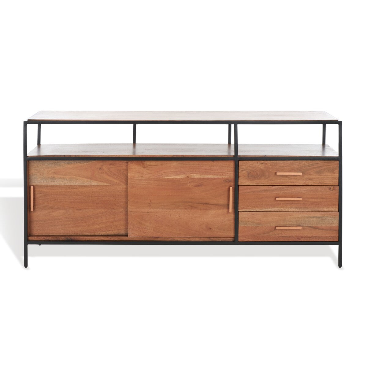 SAFAVIEH Couture Aoife Sliding Door Media Unit - 58Wx18Dx28H