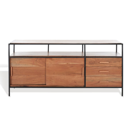 SAFAVIEH Couture Aoife Sliding Door Media Unit - 58Wx18Dx28H