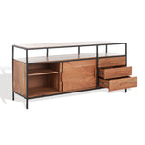 SAFAVIEH Couture Aoife Sliding Door Media Unit - 58Wx18Dx28H