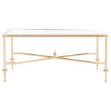 SAFAVIEH Couture Araminta Gold Leaf Coffee Table - 44" W x 24" L x 20.5" H - 44Wx24Dx21H