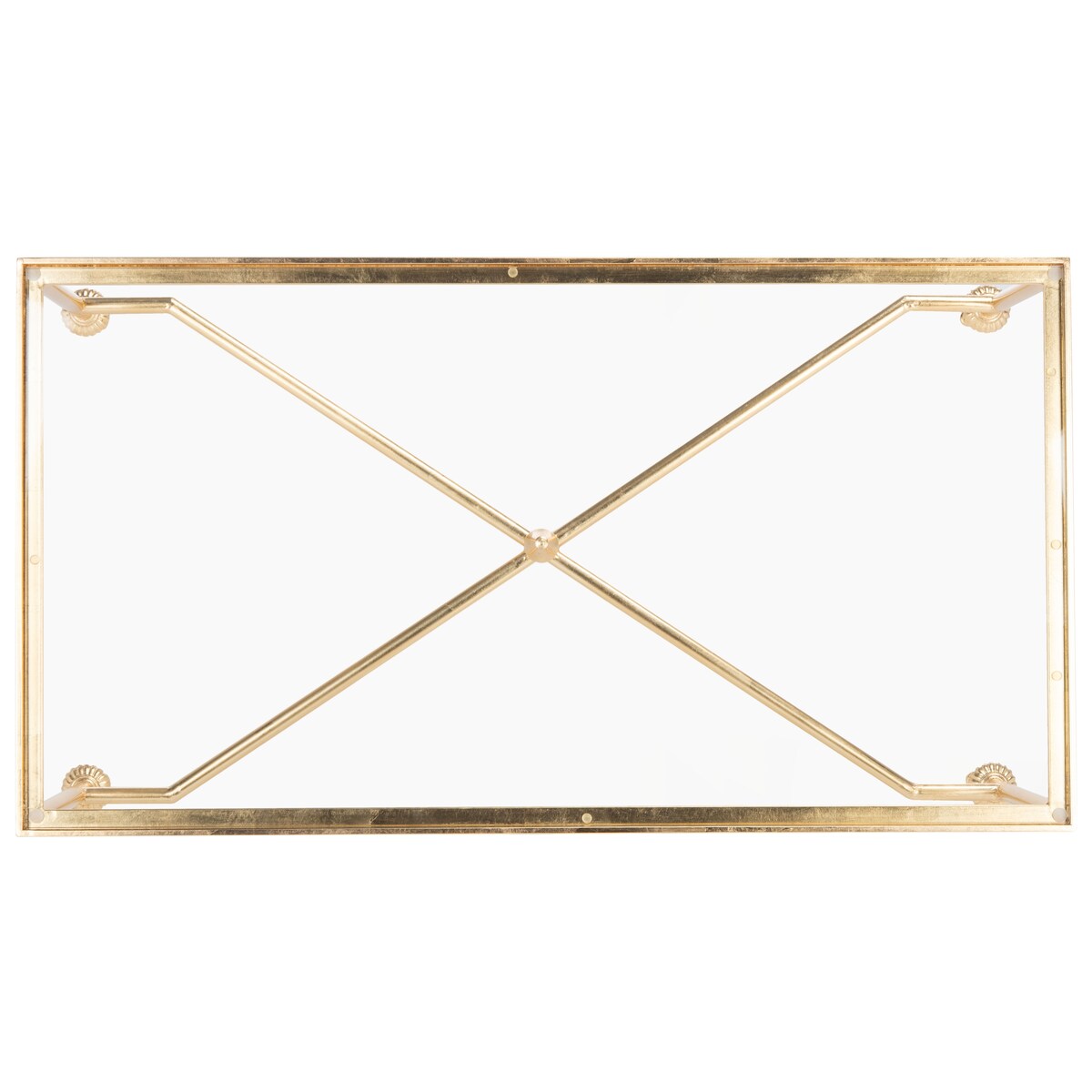 SAFAVIEH Couture Araminta Gold Leaf Coffee Table - 44" W x 24" L x 20.5" H - 44Wx24Dx21H