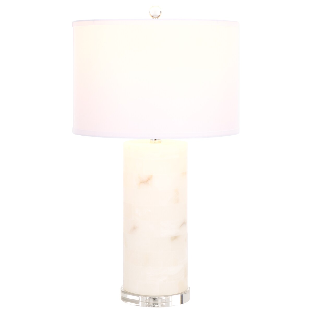 SAFAVIEH Couture Bahrije Round Alabaster Table Lamp - 15 In W x 15 In D x 27 In H - 15Wx15Dx27H