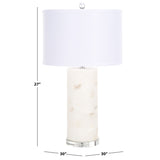 SAFAVIEH Couture Bahrije Round Alabaster Table Lamp - 15 In W x 15 In D x 27 In H - 15Wx15Dx27H