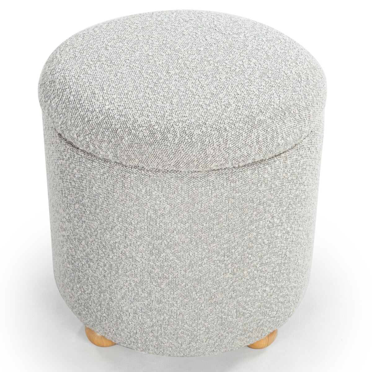 SAFAVIEH Couture Becka Round Boucle Storage Ottoma